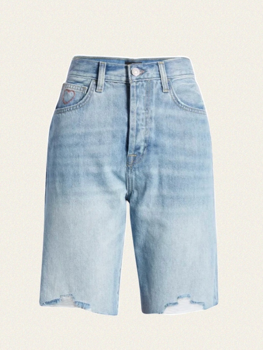 7 For All Mankind Easy James Denim Shorts - Picture 4 of 10